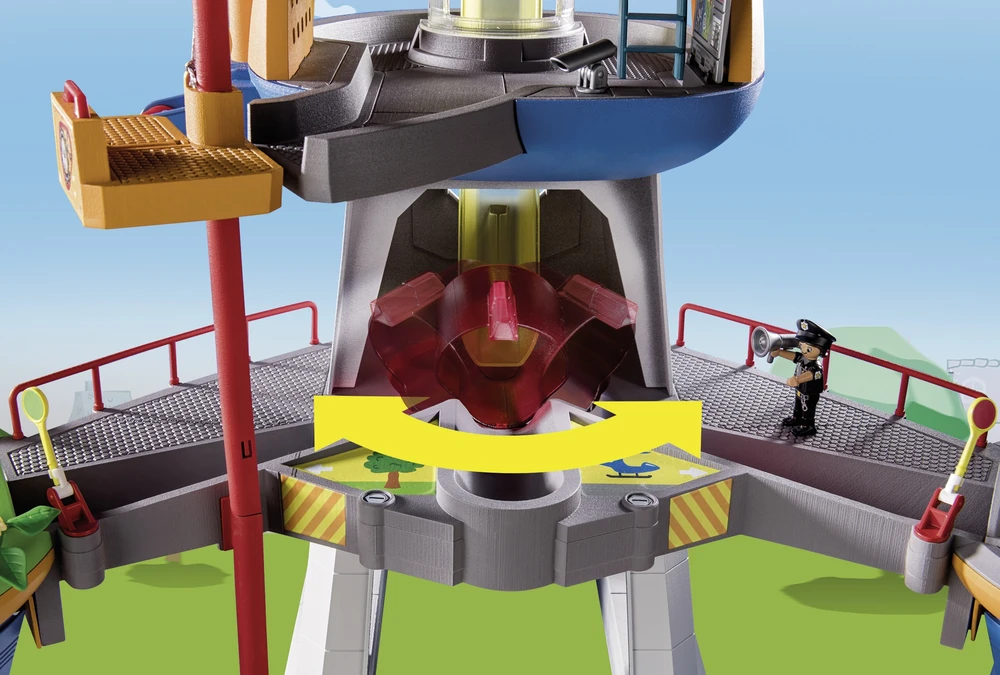 PLAYMOBIL - 70910 - Antis pagal iškvietimą būstinė - 119 vnt. - Vaikas - Balta ir oranžinė