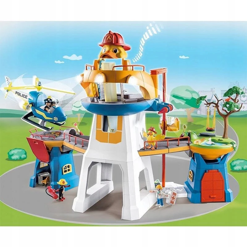 PLAYMOBIL - 70910 - Antis pagal iškvietimą būstinė - 119 vnt. - Vaikas - Balta ir oranžinė