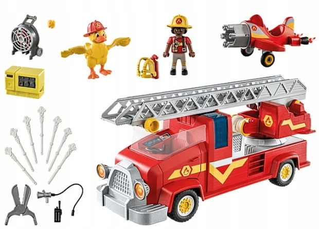 PLAYMOBIL - 70911 - ANTIS ON CALL - Gaisrinis automobilis su ištraukiamomis kopėčiomis ir nuimama plokštuma