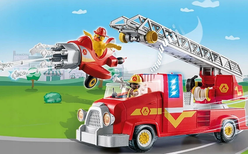 PLAYMOBIL - 70911 - ANTIS ON CALL - Gaisrinis automobilis su ištraukiamomis kopėčiomis ir nuimama plokštuma