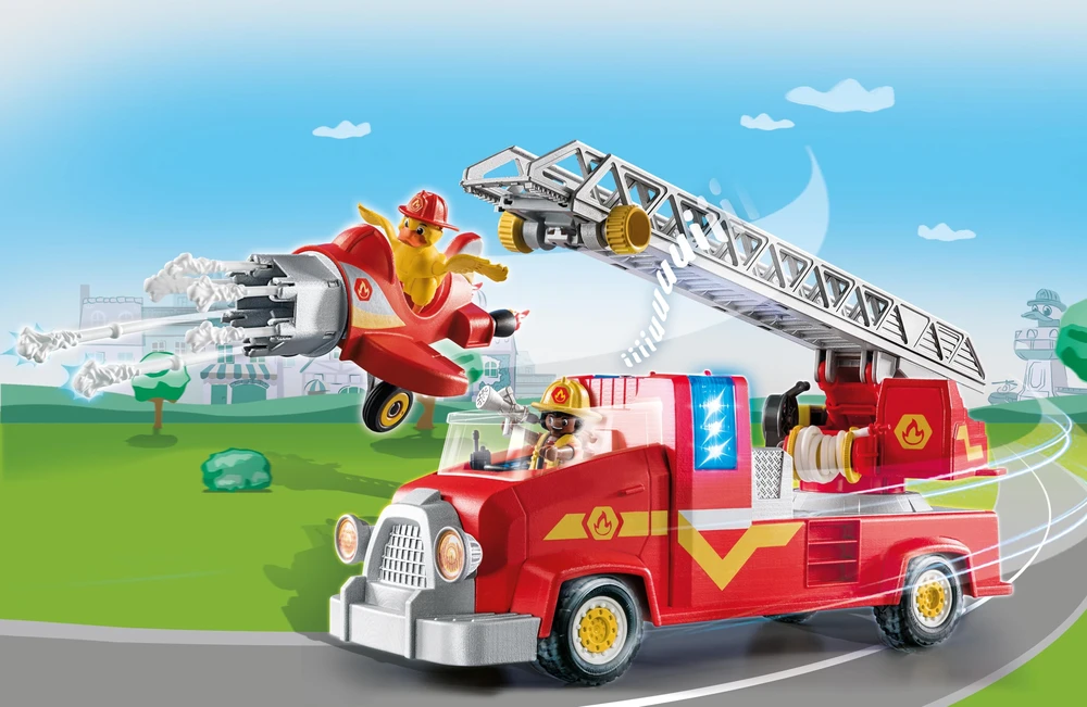 PLAYMOBIL - 70911 - ANTIS ON CALL - Gaisrinis automobilis su ištraukiamomis kopėčiomis ir nuimama plokštuma