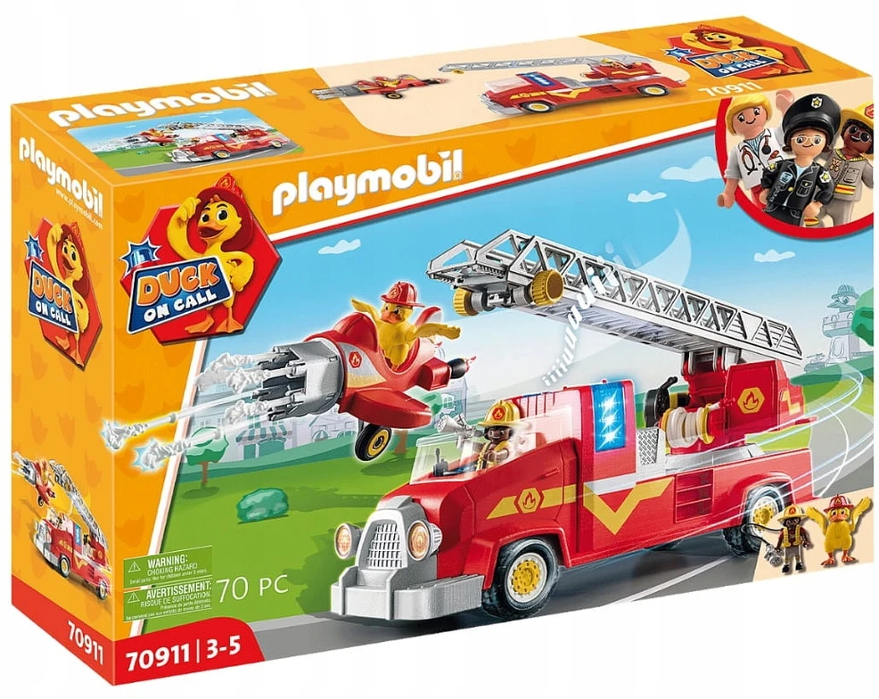 PLAYMOBIL - 70911 - ANTIS ON CALL - Gaisrinis automobilis su ištraukiamomis kopėčiomis ir nuimama plokštuma
