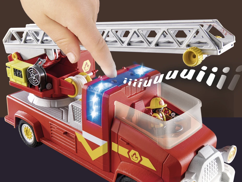 PLAYMOBIL - 70911 - ANTIS ON CALL - Gaisrinis automobilis su ištraukiamomis kopėčiomis ir nuimama plokštuma