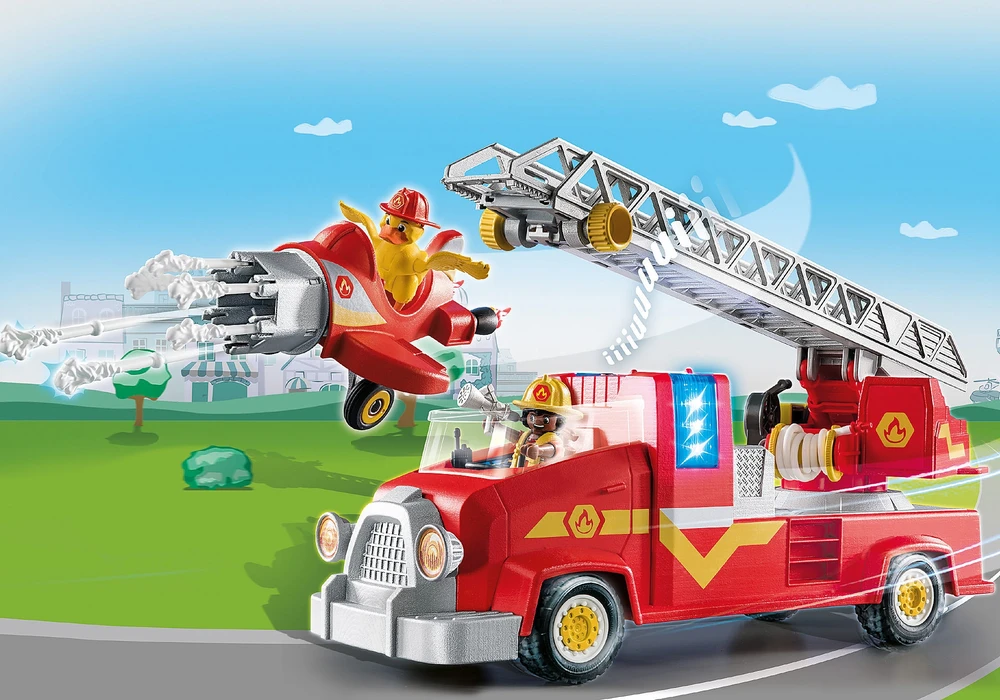 PLAYMOBIL - 70911 - ANTIS ON CALL - Gaisrinis automobilis su ištraukiamomis kopėčiomis ir nuimama plokštuma