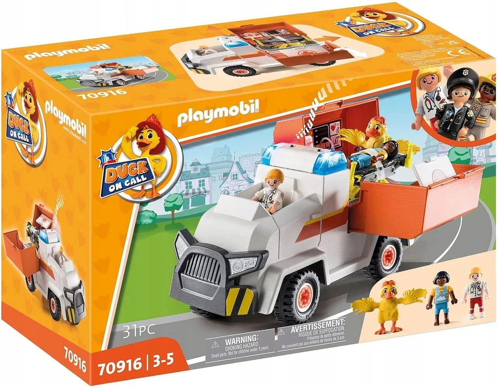 PLAYMOBIL - 70916 - ANTIS ON CALL - Greitosios pagalbos automobilis - Daugiaspalvis - Mišrus - 31 vnt.