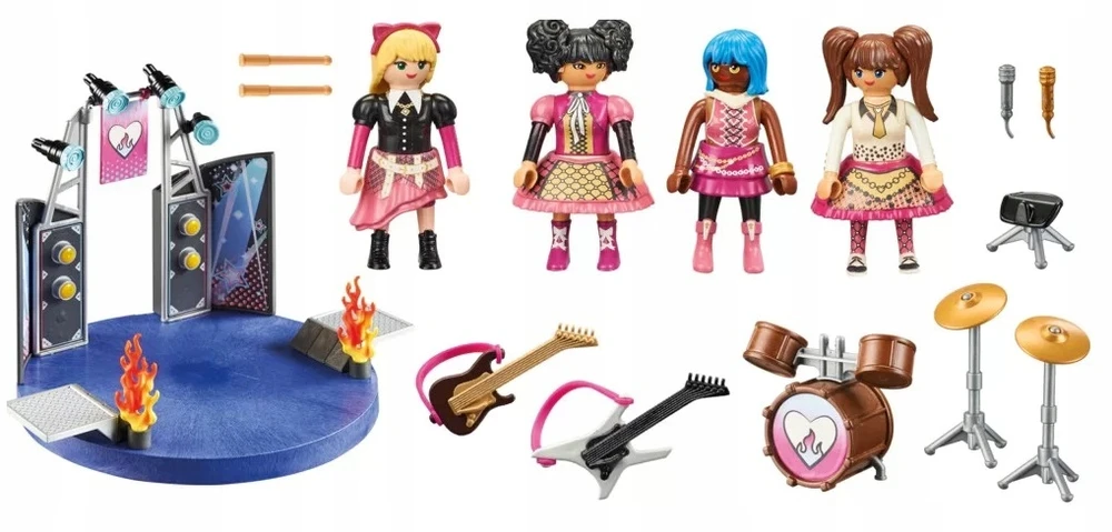 Žaislų rinkinys - Playmobil 71042 City Life Music Band (Playmobil, muzikantai, instrumentai)