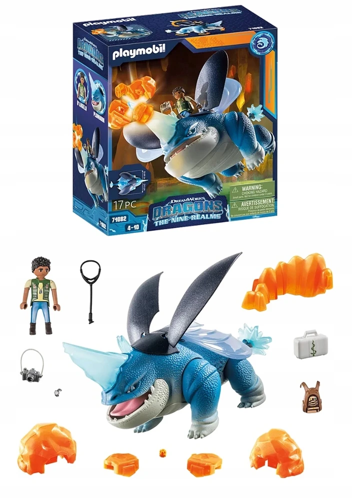 71082 PLAYMOBIL® Drakonai. Devyni karalysčių – Plowhorn ir D'Angelo