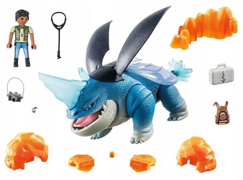 71082 PLAYMOBIL® Drakonai. Devyni karalysčių – Plowhorn ir D'Angelo