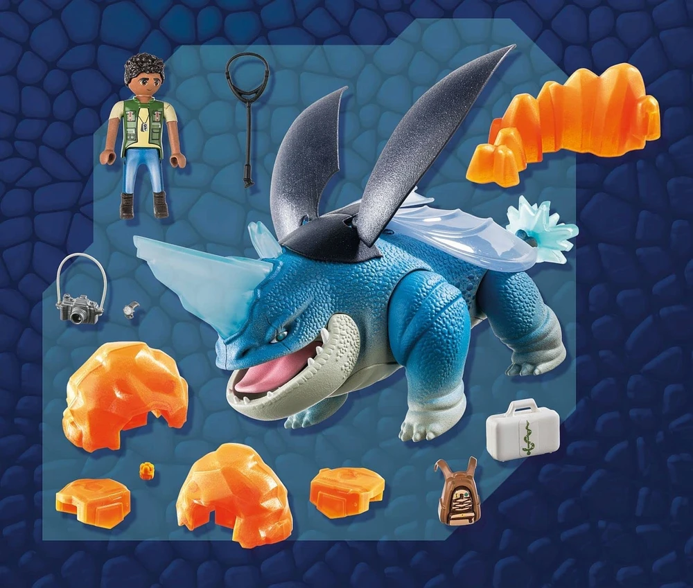 71082 PLAYMOBIL® Drakonai. Devyni karalysčių – Plowhorn ir D'Angelo