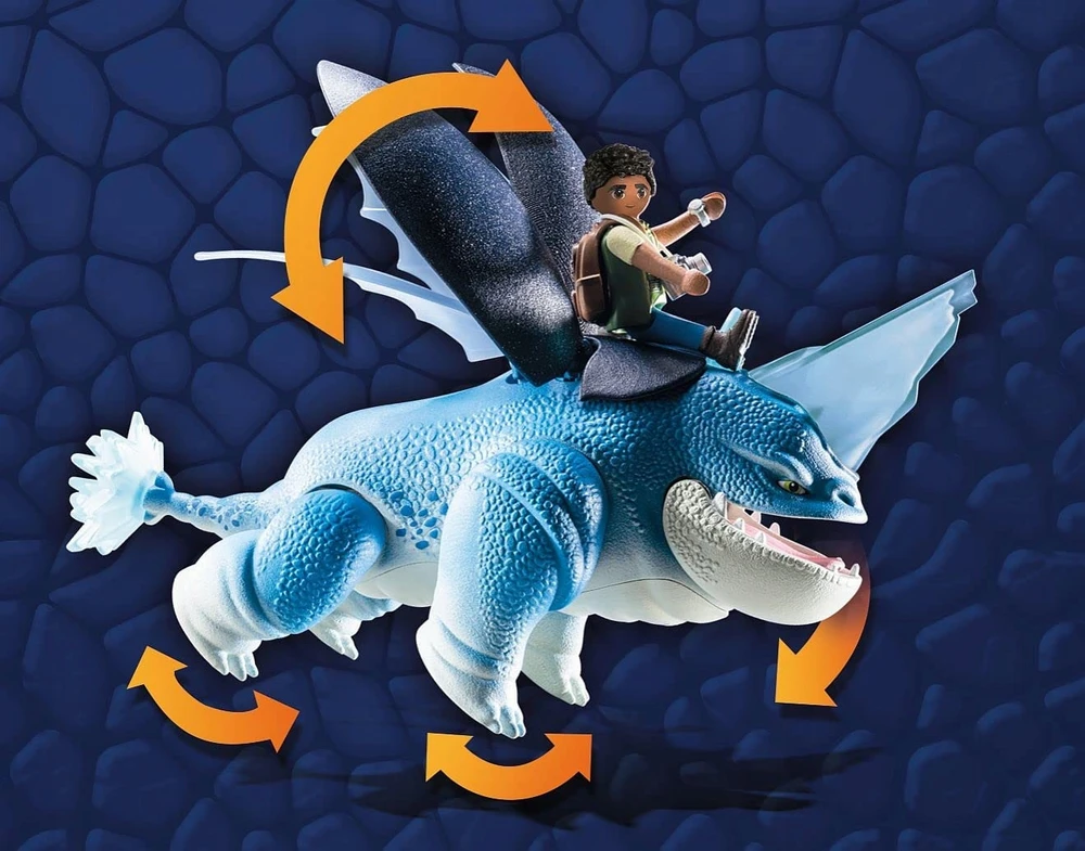 71082 PLAYMOBIL® Drakonai. Devyni karalysčių – Plowhorn ir D'Angelo