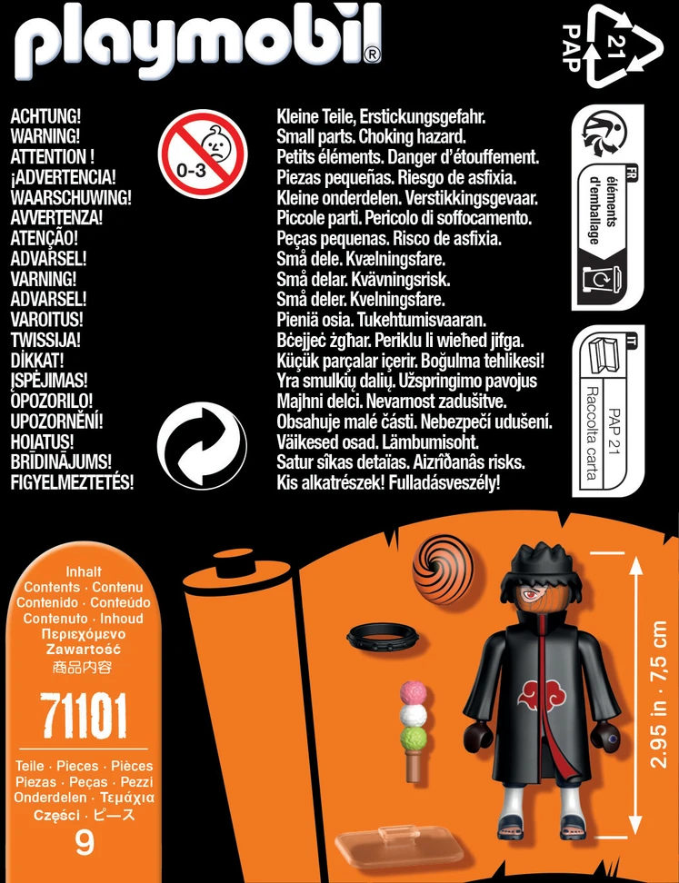 PLAYMOBIL 71101 Naruto Shippuden Tobi 9 vnt