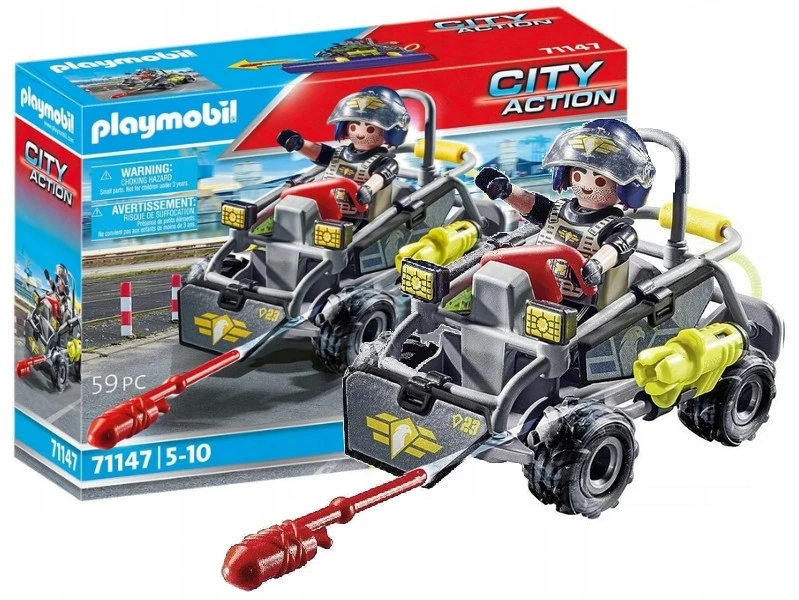 PLAYMOBIL CITY ACTION Specialiųjų pajėgų keturratis 71147