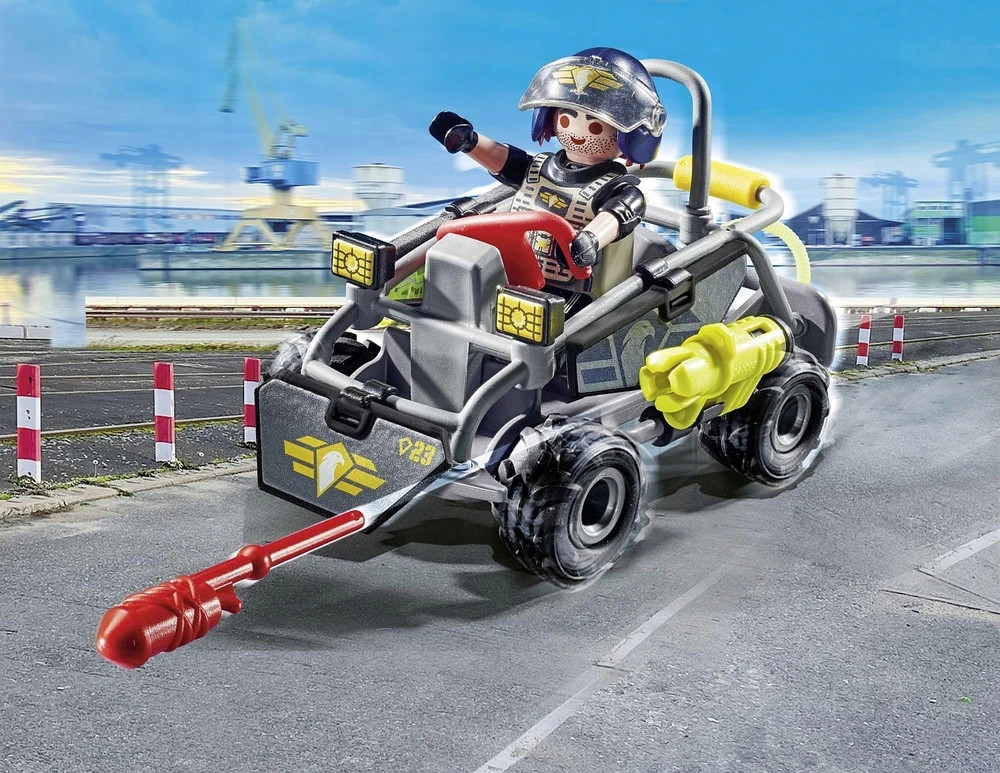 PLAYMOBIL CITY ACTION Specialiųjų pajėgų keturratis 71147