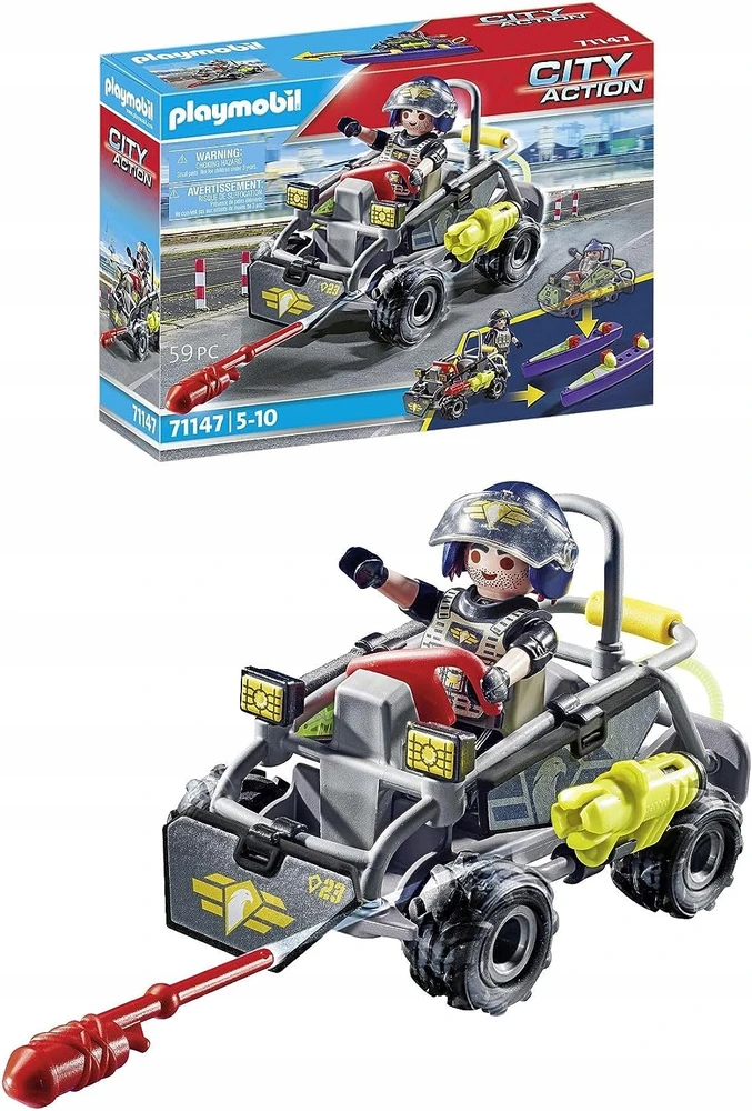 PLAYMOBIL CITY ACTION Specialiųjų pajėgų keturratis 71147