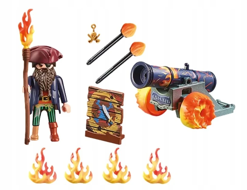PLAYMOBIL – 71189 – Piratų ir ugnies patranka – Mišrus – Vidinis – Vaikas