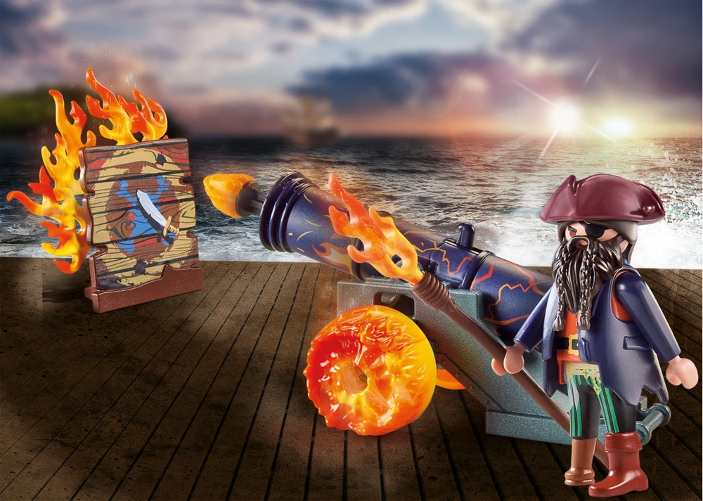 PLAYMOBIL – 71189 – Piratų ir ugnies patranka – Mišrus – Vidinis – Vaikas