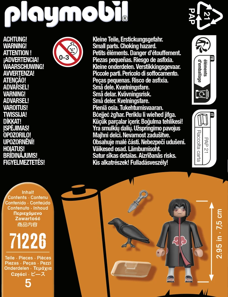 PLAYMOBIL 71226 Itachi Akatsuki - Naruto Shippuden - Nuo 5 metų