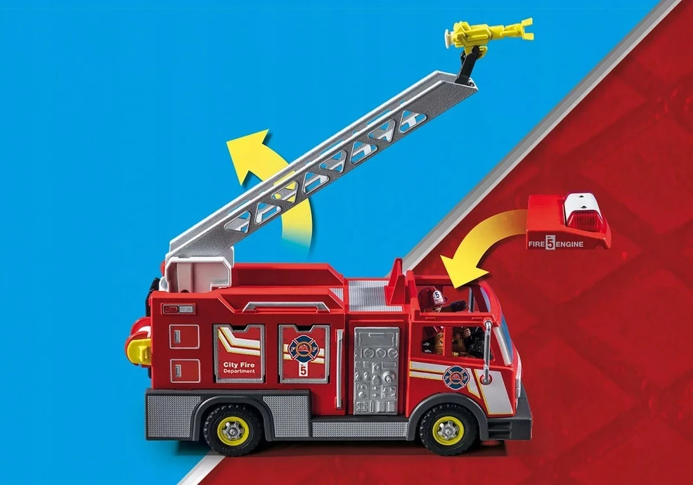 PLAYMOBIL 71233 FIRE TRUCK LIGHTS SOUND ugniagesių žarnų kopėčios