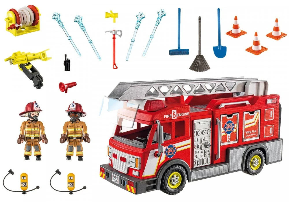 PLAYMOBIL 71233 FIRE TRUCK LIGHTS SOUND ugniagesių žarnų kopėčios