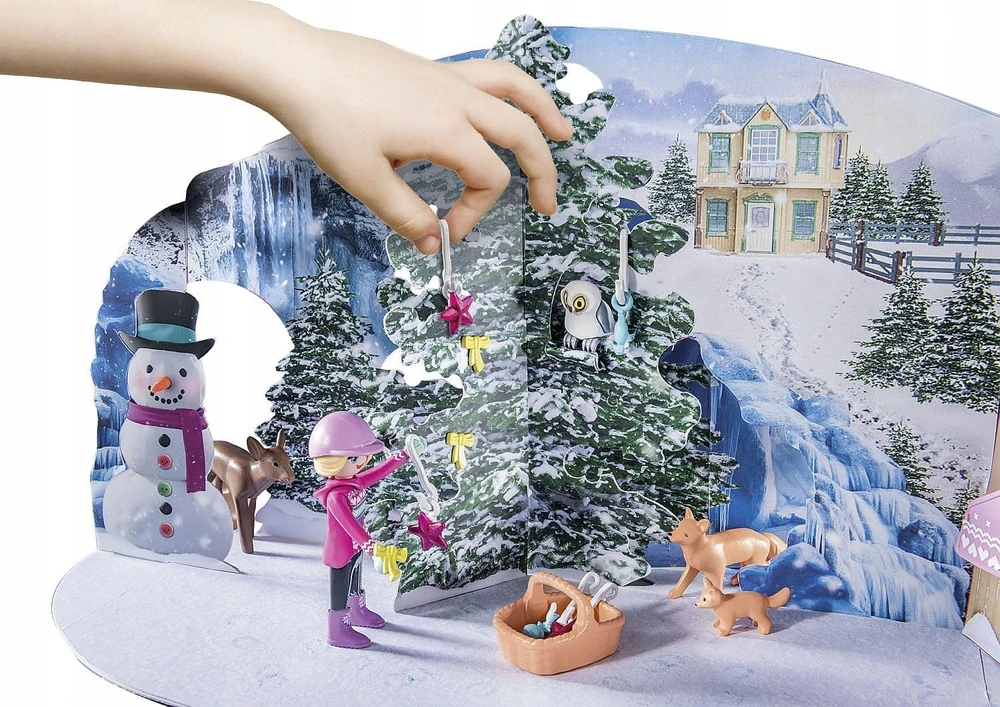 Playmobil Advento kalendorius Arklių pasaulis - Kalėdinis pasivažinėjimas rogėmis, 71345