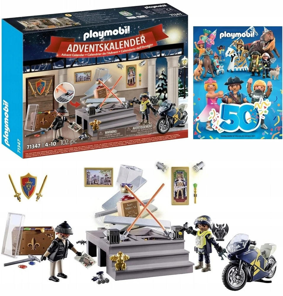 PLAYMOBIL Advento kalendorius 2023 Policija: muziejaus vagystė - 71347
