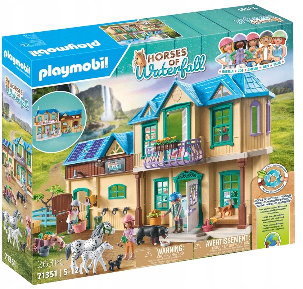 Konstruktorius Playmobil Waterfall Ranch 71351, plastikas