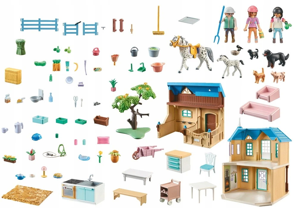 Konstruktorius Playmobil Waterfall Ranch 71351, plastikas