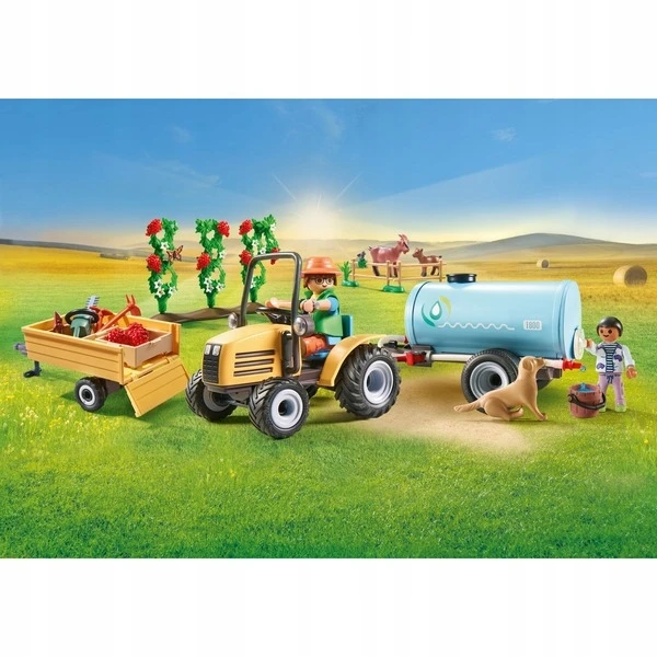 Playmobil Country 71442 Traktorius su priekaba ir vandens baku