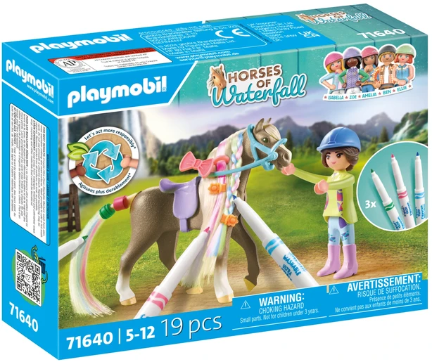 „Playmobil“ krioklio žirgai, 71640, kūrybinis rinkinys su žirgu ir žymekliais