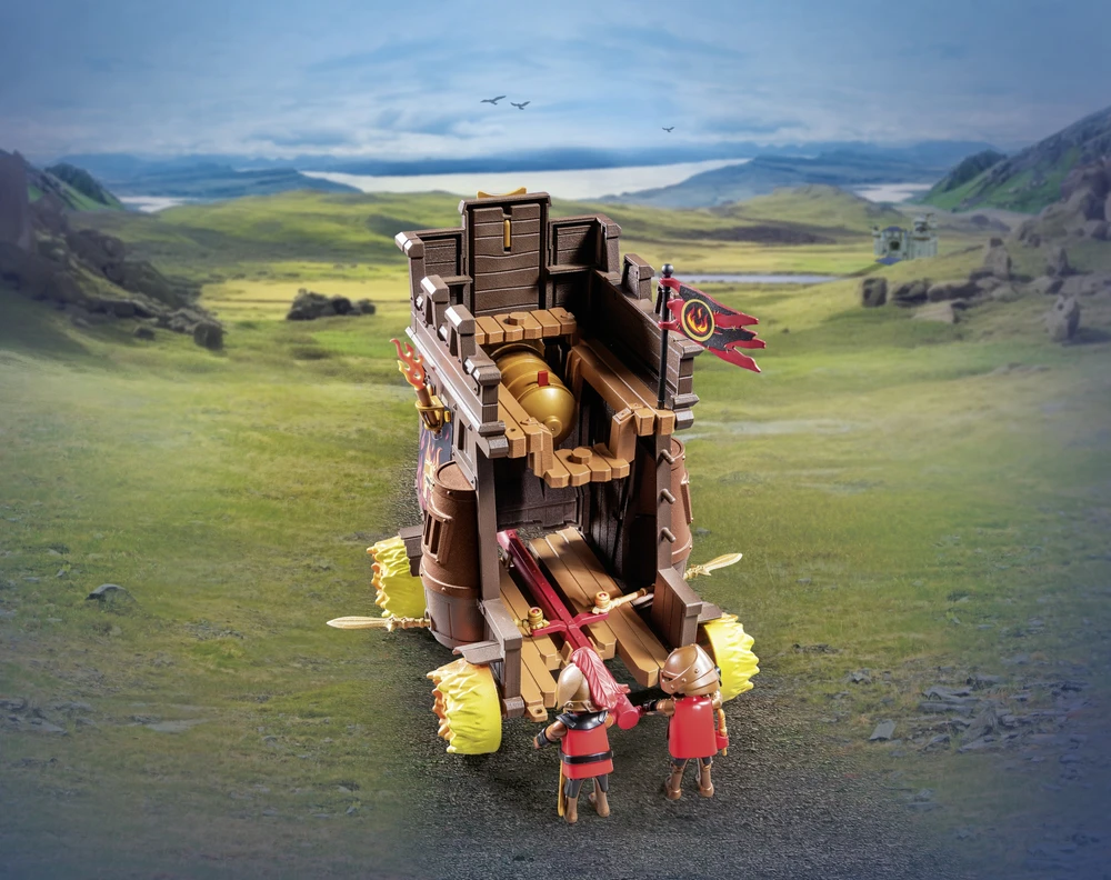 PLAYMOBIL 71643 Battle Wagon Novelmore Knights Fire Cannon Castle Series