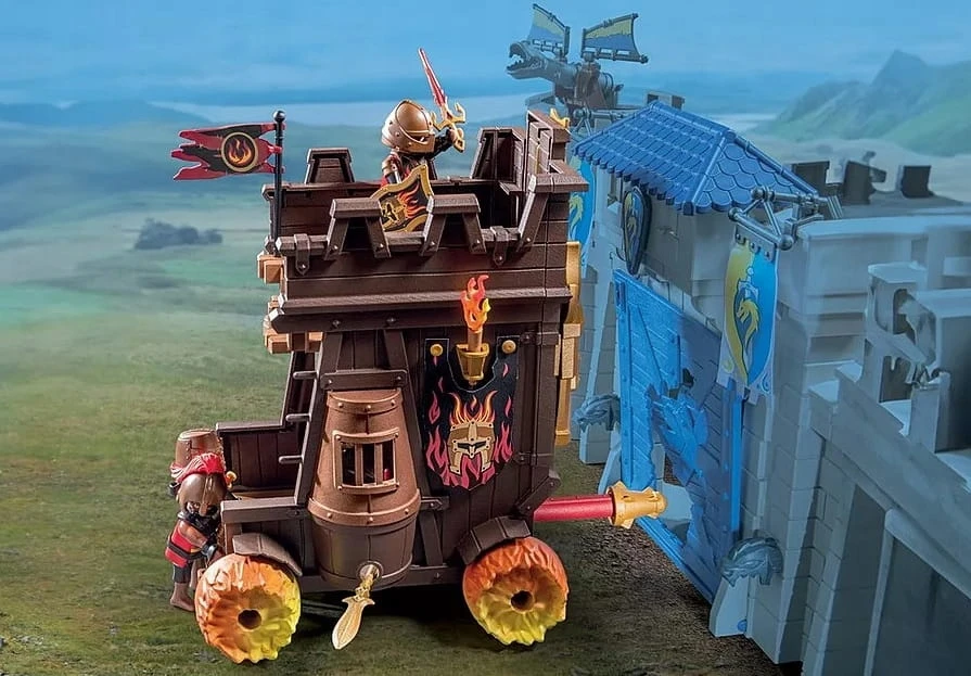PLAYMOBIL 71643 Battle Wagon Novelmore Knights Fire Cannon Castle Series