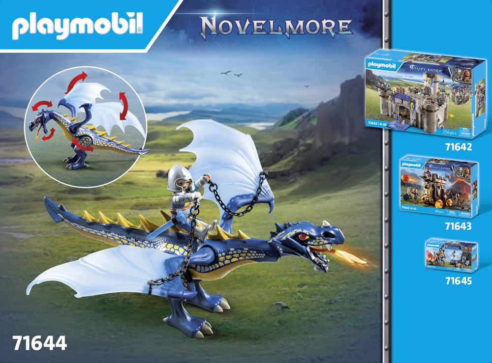 PLAYMOBIL 71644 Kariai su drakonais ir patranka, Novelmore, Drakonas, 39 dalys, Nuo 4 metų