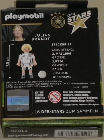 PLAYMOBIL 71675 DFB futbolininkas Julianas Brandtas