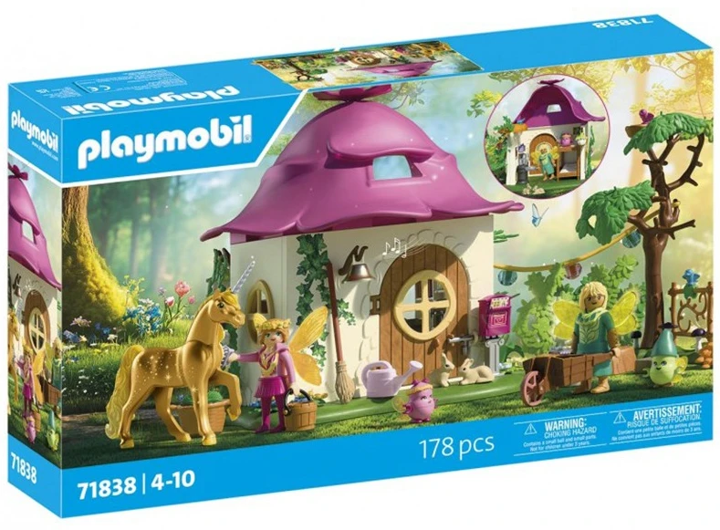 „Playmobil Princess Magic 71838“ jaukus fėjų namelis ir Auksinė vienaragis