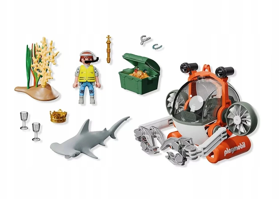 PLAYMOBIL 71860 Lobių medžioklė su povandeniniu laivu, Tyrinėtojai, Promo rinkiniai, 51 dalis, Nuo 4 metų