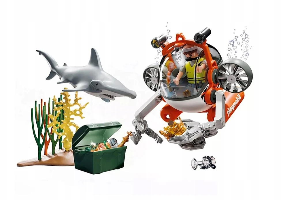 PLAYMOBIL 71860 Lobių medžioklė su povandeniniu laivu, Tyrinėtojai, Promo rinkiniai, 51 dalis, Nuo 4 metų
