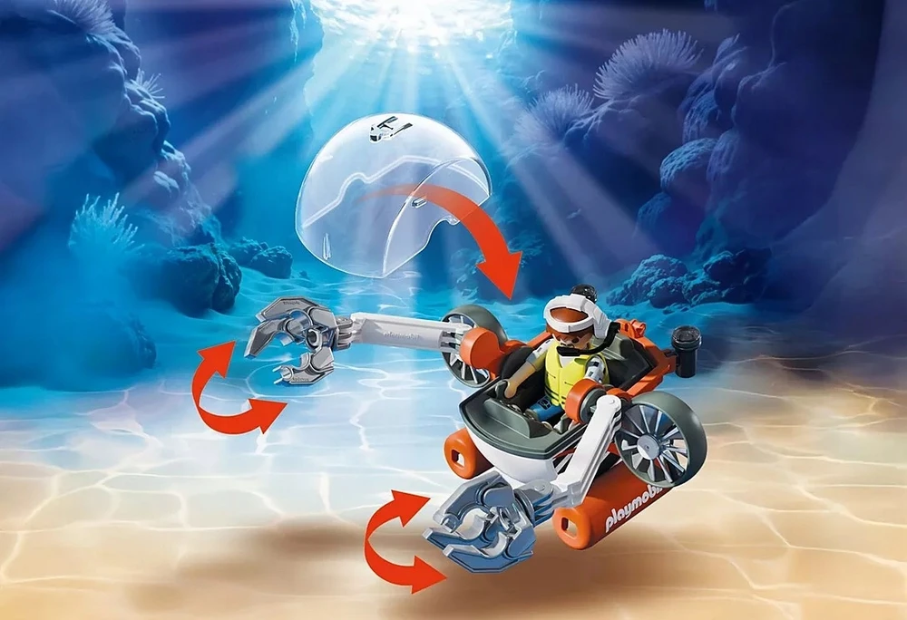 PLAYMOBIL 71860 Lobių medžioklė su povandeniniu laivu, Tyrinėtojai, Promo rinkiniai, 51 dalis, Nuo 4 metų
