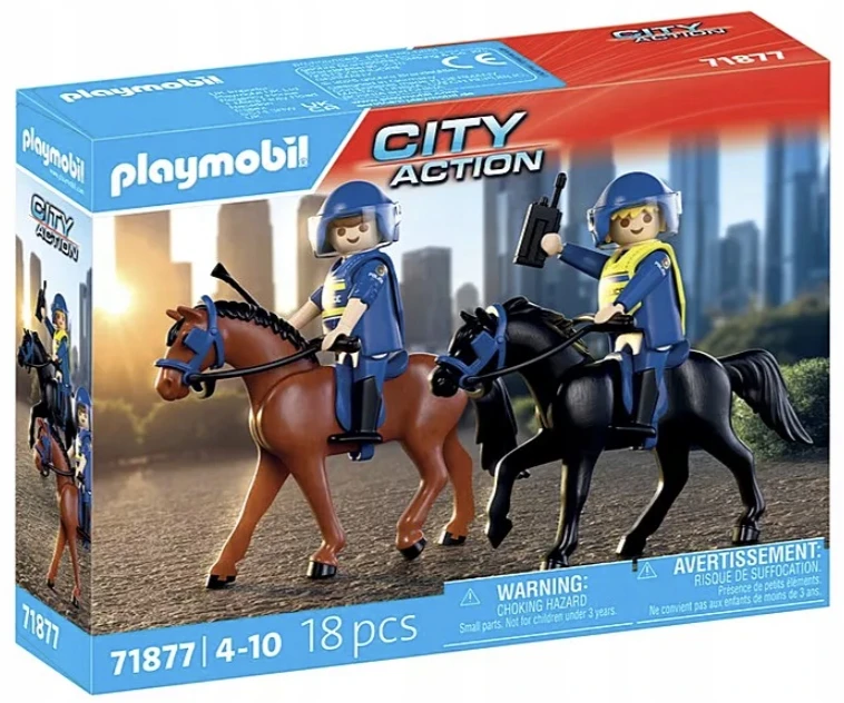Playmobil 71877 2 raiteliai policininkai su savo arkliais
