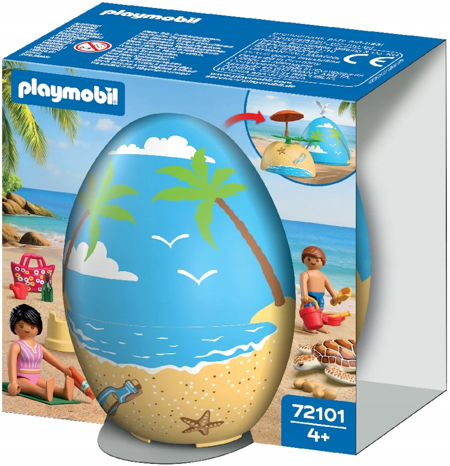 PLAYMOBIL - Žaislinis kiaušinis: atostogos paplūdimyje (72101)