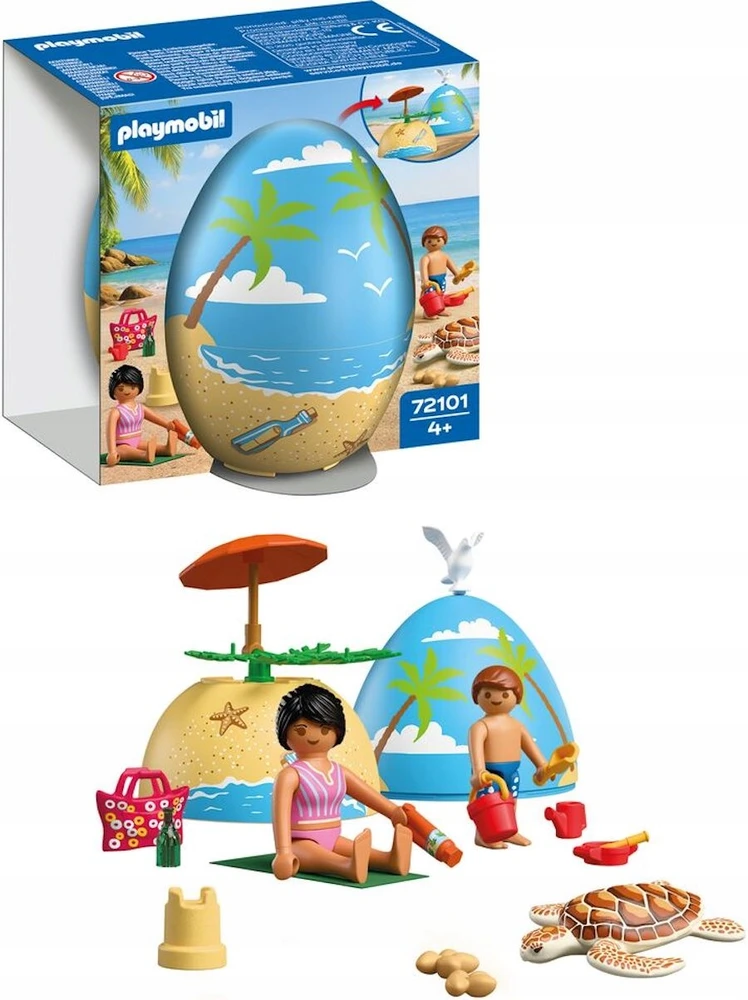 PLAYMOBIL - Žaislinis kiaušinis: atostogos paplūdimyje (72101)