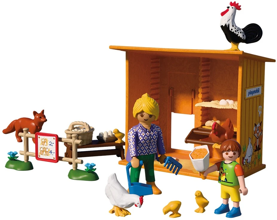 PLAYMOBIL 72168 Kiaušinių rinkimas vištidėje, lapė, Kaimo ūkis, 39 dalys, nuo 4 metų