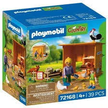 PLAYMOBIL 72168 Kiaušinių rinkimas vištidėje, lapė, Kaimo ūkis, 39 dalys, nuo 4 metų
