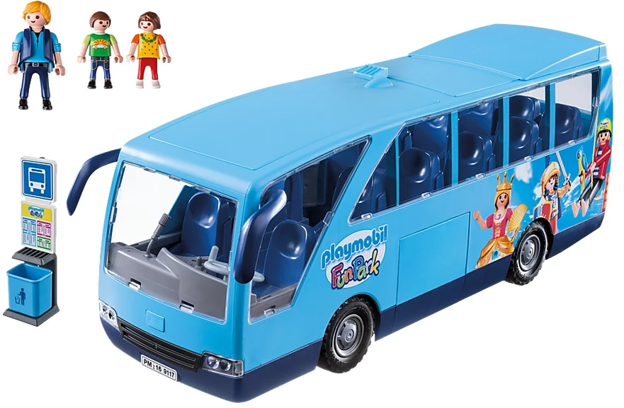 PLAYMOBIL 9117 Mokyklinio autobuso vaikų kelionės autobusų stotelė