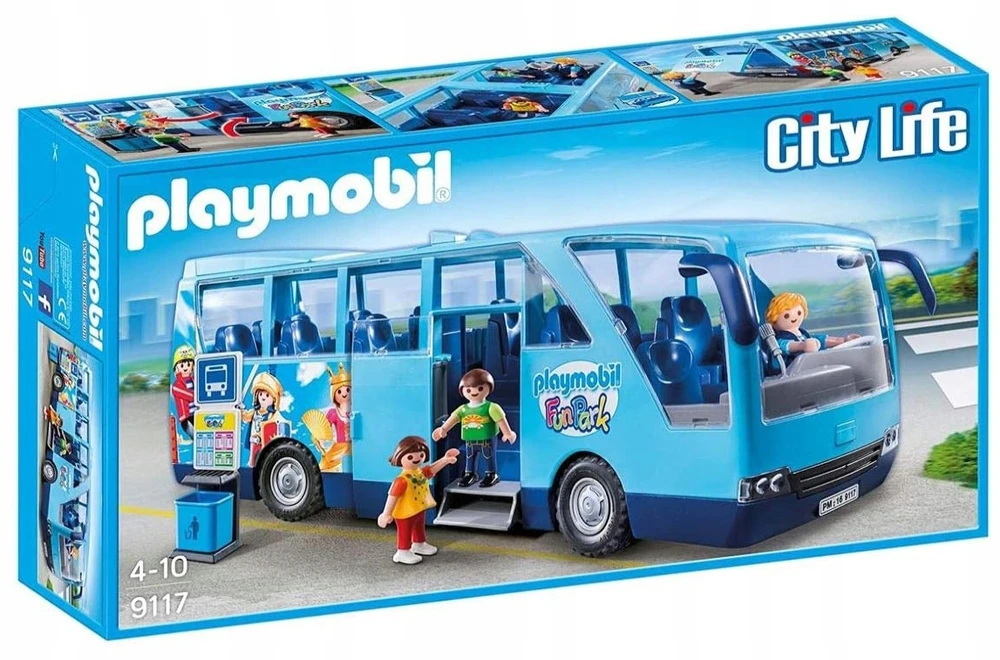 PLAYMOBIL 9117 Mokyklinio autobuso vaikų kelionės autobusų stotelė