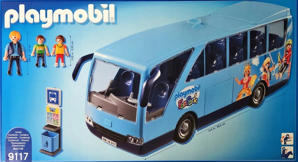 PLAYMOBIL 9117 Mokyklinio autobuso vaikų kelionės autobusų stotelė