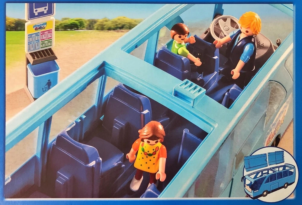 PLAYMOBIL 9117 Mokyklinio autobuso vaikų kelionės autobusų stotelė