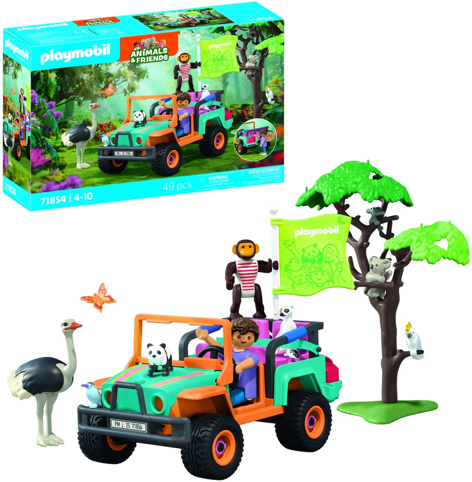 „Playmobil Animals & Friends“ 71854 Spalvinga visureigė transporto priemonė