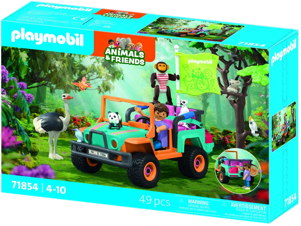 „Playmobil Animals & Friends“ 71854 Spalvinga visureigė transporto priemonė