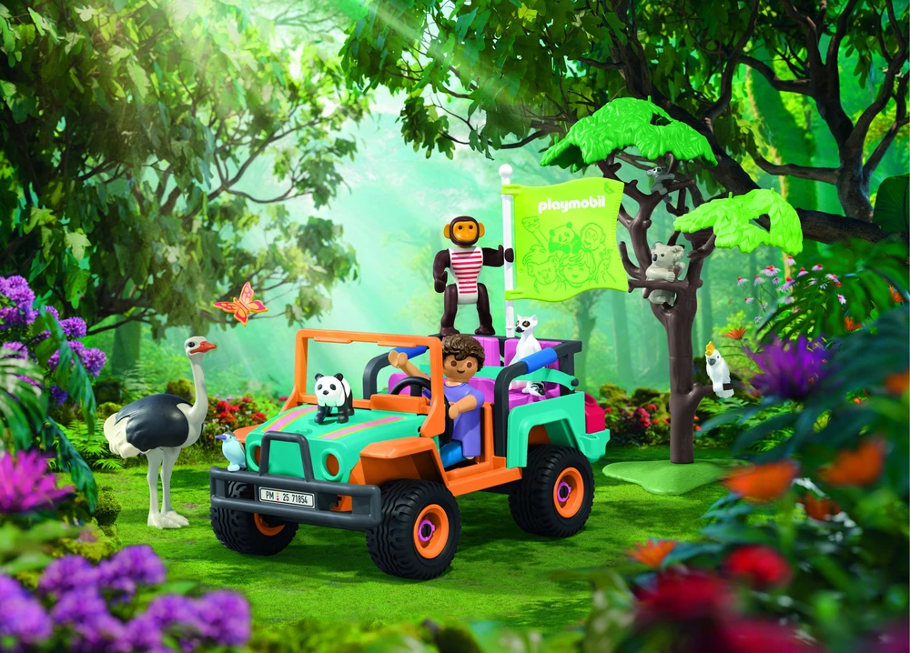 „Playmobil Animals & Friends“ 71854 Spalvinga visureigė transporto priemonė