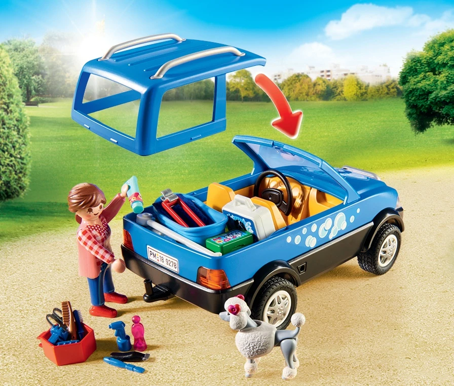PLAYMOBIL CITY LIFE Mobilus gyvūnų priežiūros automobilis, 9278